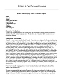 Speech Therapy-Hearing Impaired- Deaf, Non-Verbal, Cochlear Implant report