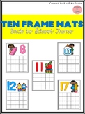 Back to School Ten Frame Mats 1-20