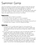Math Project: Summer Camp
