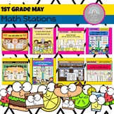 Bundle of May Math Stations for First Grade | Summer Themed Centers
