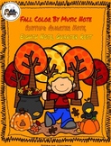 Fall Color By Music Note Rhythm Coloring Set - Quarter Note/Rest, Eighth Note