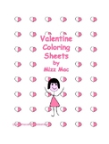 Valentine Coloring Sheets