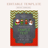 Editable Christmas cute theme flyer