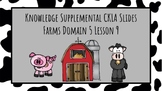 CKLA Core Knowledge Domain 5 Farms Unit Lesson 9 Kindergarten Google Slides