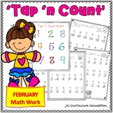 Addition and Subtraction Valentine Worksheets with Â¡Â°Tap Â¡Â®n CountÂ¡Â± points