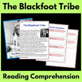 The Blackfoot Tribe Reading Comprehension Activity Pages l Informational Passage