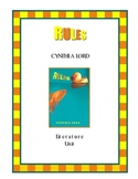 RULES by Cynthia Lord Literature Unit