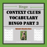 Context Clues Vocabulary Bingo Part 3 (30 pre-made cards!)