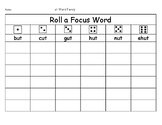 ut Word Family - Differentiated Roll a Word Worksheets