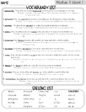 HMH Into Reading Module 3 Week 1 Weekly Overview (6th Grade)