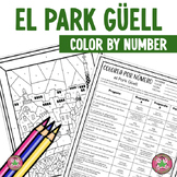 Spanish Reading Activities Spain Park GÂ¨Â¹ell Color By Number Present Tense