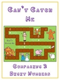 Can't Catch Me Math Folder Game - Common Core - Comparing 2 Digit Numbers