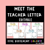 Meet Your Teacher, Meet The Teacher Letter Template - EDITABLE