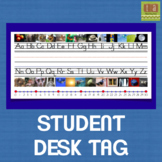 Desk Tag With Alphabet and Number Line