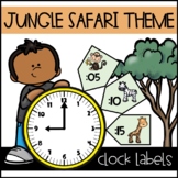 Jungle Safari Animals Clock Labels