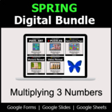 Multiplying 3 Numbers - Digital Spring Math Bundle