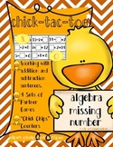 Missing Number Math {Chick-Tac-Toe Game}