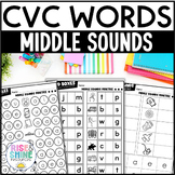 NO PREP CVC Middle Sounds Worksheets