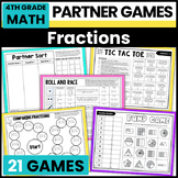 4th Grade Math Partner Games | Fraction Games