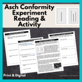 Asch Conformity Experiment Reading & Activity: Print & Digital