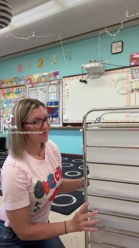 Cool School Classroom Decor // LOCKER 10-DRAWER ROLLING CART - EDITABLE