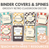 Retro Groovy Classroom Binder Covers And Spines Templates