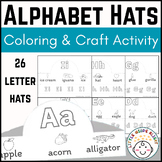 Alphabet Hats Craft | Letter Recognition Coloring Activity