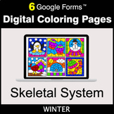 Winter: Skeletal System - Google Forms | Digital Coloring Pages
