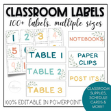 Editable Classroom Supply Labels | Simple Design