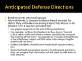 Anticipated Defense