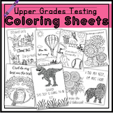 Upper Grades Testing Coloring Sheets Testing Affirmations Post Test Brain Break