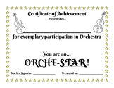 Orchestra Award... You Are An Orche-Star!