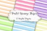Pastel Grunge Stripes Background Digital Papers