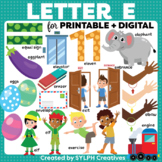 Letter E Alphabet Moveable ClipArt for Phonics Activities