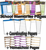 School Memories K-6 Pages, Coordinating Paper, and Homeschool