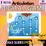 [F-Initial] Breakfast Hunt Articulation Digital Game for Google Drive & PP