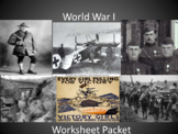 World War I - Worksheet Packet