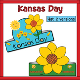 Kansas Day Craft Activities Coloring Sunflower Hat/Name Writing