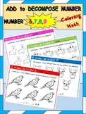 Add to Decompose Number 6-9, Coloring Math