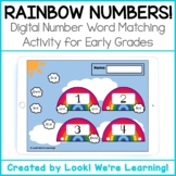 Digital Number Word Matching Activity: Rainbow Numbers!