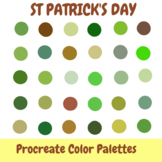 color palette / ST Patrick's day / procreate / swatches 30 color palette / iPad