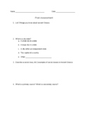 Ancient Greece Pre/Post Assessment