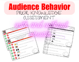 "Audience Behavior" Prior Knowledge Assessment Questionnaire (w/ & w/o visuals)