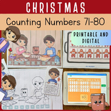 Gingerbread Bakery Counting 71 to 80 | Christmas Math Activities with Coloring