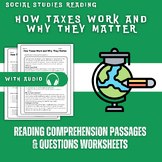 How Taxes Work and Why They Matter Reading Comprehension Passages Worksheet