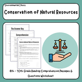 Conservation of Natural Resources Ethics and Philosophy Reading