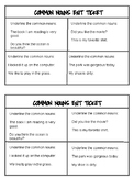 Common & Proper Nouns Exit Tickets
