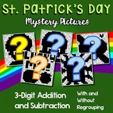 Mixed 3 Digit Addition And Subtraction St. Patricks Math For 3rd Grade Coloring