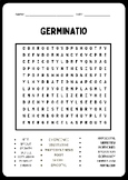 Germination Word Search puzzles worksheet activity