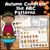 Complete the ABC pattern - Autumn - Math Activity
